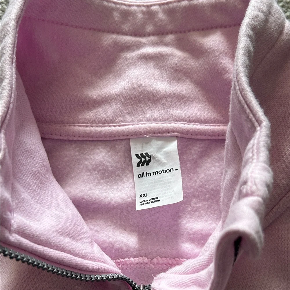 All in Motion Cropped Light Pink Quarter-Zip Pullover - Picture 2 of 5